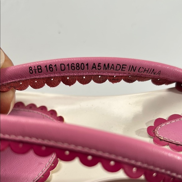 Cole Haan Pink and White Scalloped Sandals - Picture 6 of 7